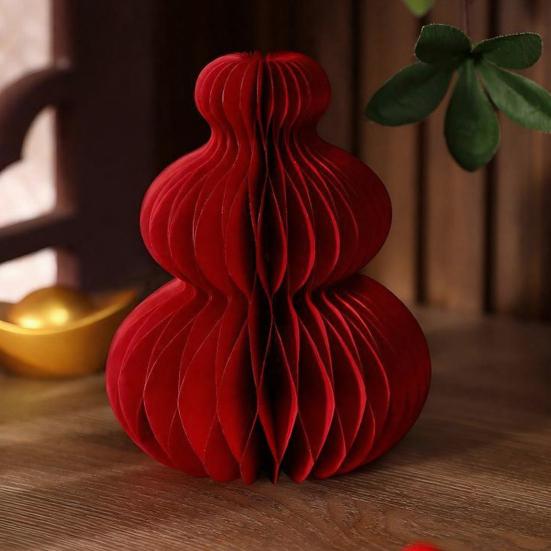 Набор подвесных украшений для рождественской елки Легкая сборка Праздничный подвесной декор 3D украшение из сотовой бумаги