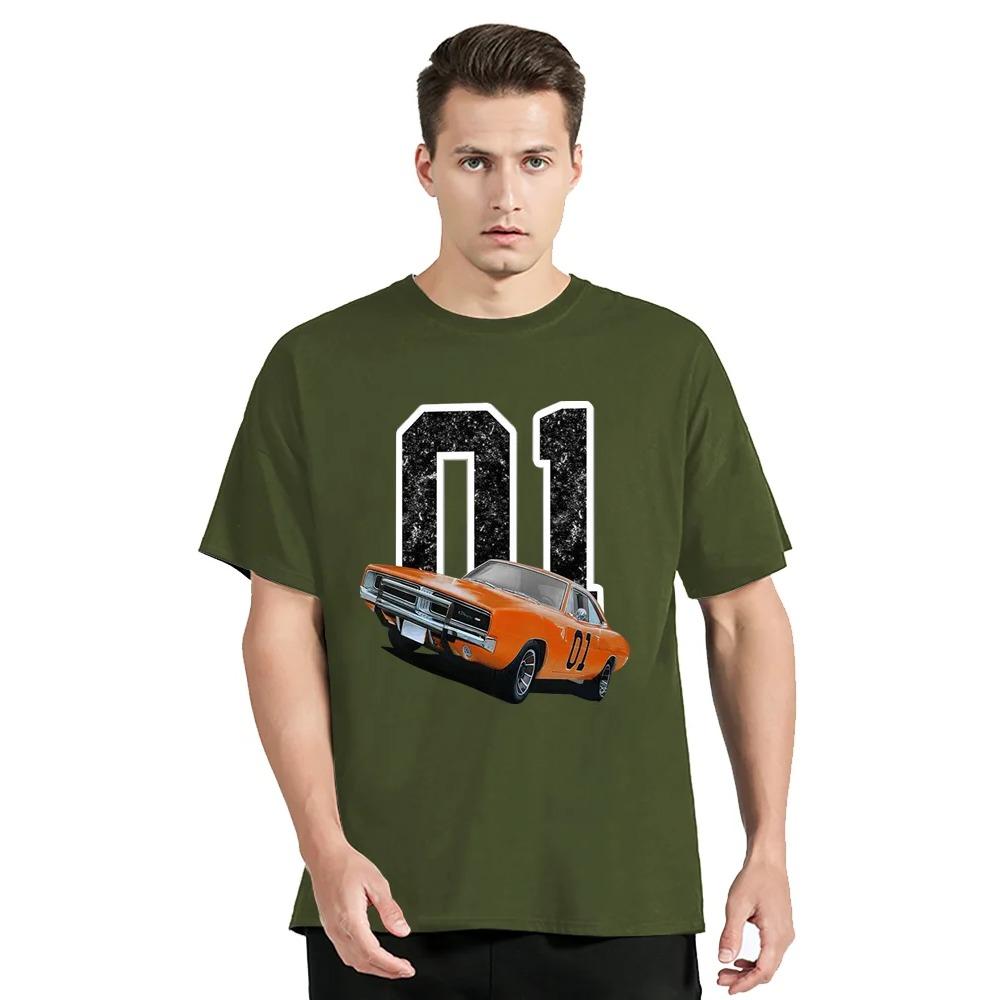 Футболка General Lee Charger Paul Kuras Man Футболки Car Moto Футболки Oversize Хлопковая футболка Повседневная уличная одежда Топы Фитнес Графическая футболка