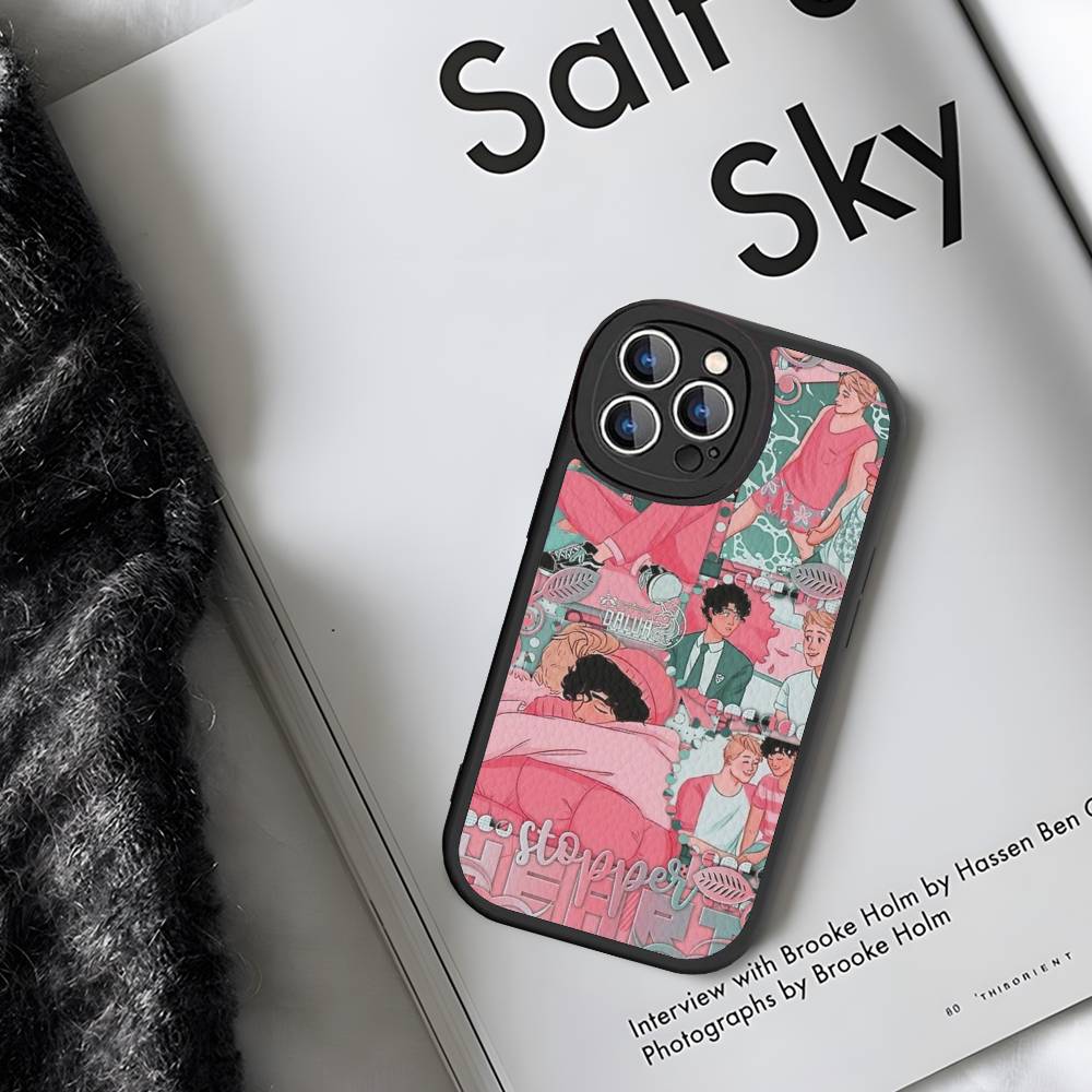 Love Heartstopper Cute Leather Phone Case For IPhone 16 14 15 Pro Plus 13 12 11 Pro Max Silicone Cover