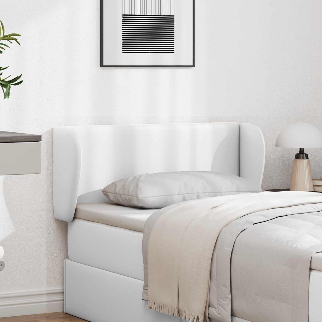 Wave Ear Headboard White 40 x 23 x 6 cm PVC