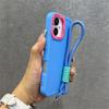 Модный Браслет Конфетного Цвета Ремешок Цепочка Чехол Для Телефона Для iPhone 17 15 11 12 13 14 16 Pro Max Plus XS XR Мягкий Силиконовый Чехол