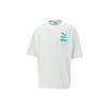 Logo Print Solid Color Crew Neck Short Sleeve T-Shirt Men Tops White 620221-02