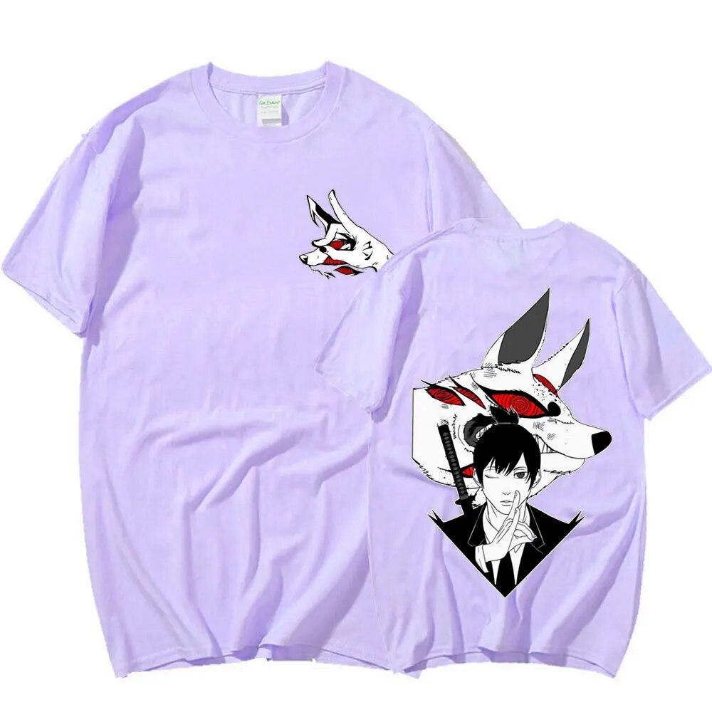 Аниме бензопила унисекс футболка Unisexga Hayakawa Aki Fox Devil Kon футболки с принтом унисекс женская повседневная хлопковая футболка с коротким рукавом большого размера