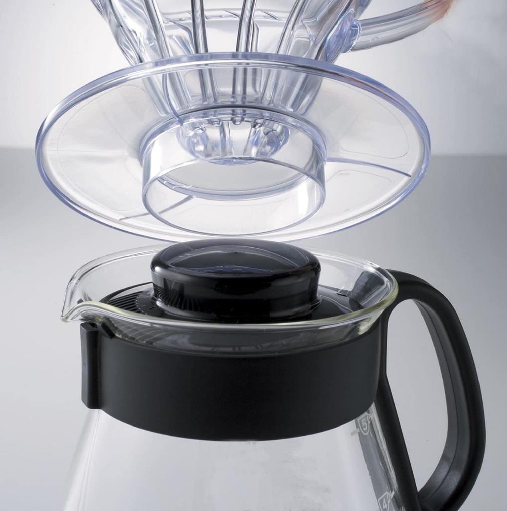 HARIO V60 Range Server 600 мл для чашек Черный кофейный сервер из термостойкого стекла Сделано в Японии 2~5 XVD-60B