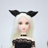 4 шт./лот, черная красивая повязка на голову с ушками, тиара для куклы Барби, аксессуары, пластиковые головные уборы, аксессуары для волос для куклы 1/6 «сделай сам»