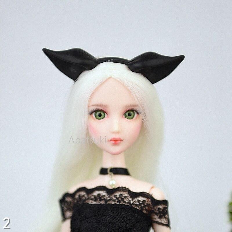 4 шт./лот, черная красивая повязка на голову с ушками, тиара для куклы Барби, аксессуары, пластиковые головные уборы, аксессуары для волос для куклы 1/6 «сделай сам»
