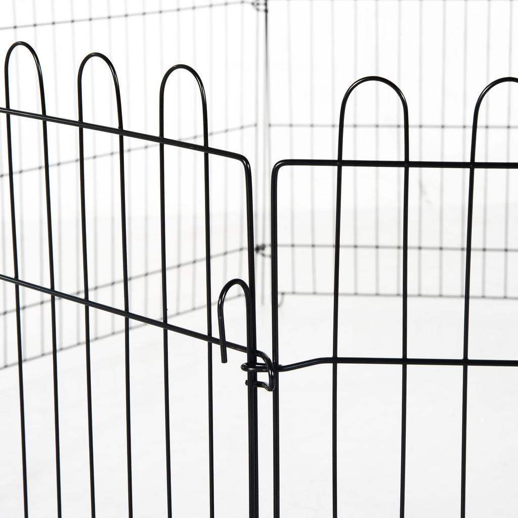Puppy Playpen 8-Piece Puppy Enclosure with 8 Grid Panels Door Protective Tarp Free-Range Enclosure 61cm High Puppy Fence Playpen for Pets Dog Cat