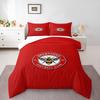 Brentford FC Bee Crest Bedding Set (1 Duvet Cover, 2 Pillowcases, Duvet Not Included), Red 1889 Football Club Emblem Art Print