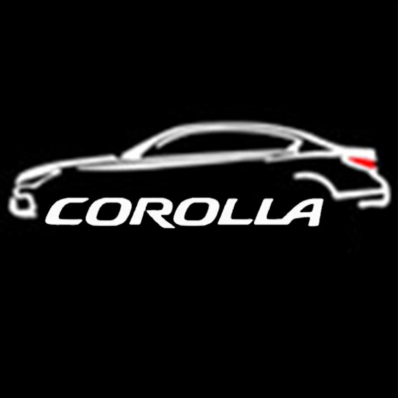 MWLU3 2PCS for Toyota Corolla 2007-2020, LED Door Welcome Light Projector Shadow Light, Ground Light, Door Warning Light