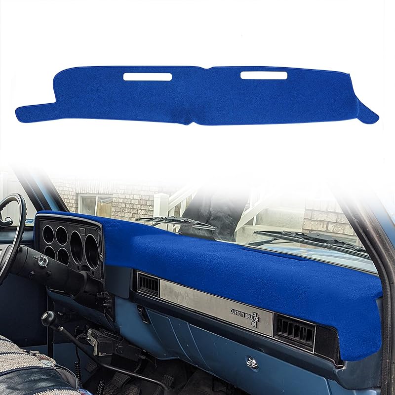 Накладка на приборную панель Подходит для 1981-1991 Chevy Chevrolet C/K/R/V Series Suburban Blazer, GMC C/K/R/V Series Jimmy, Коврик на приборную панель Ковер (синий)