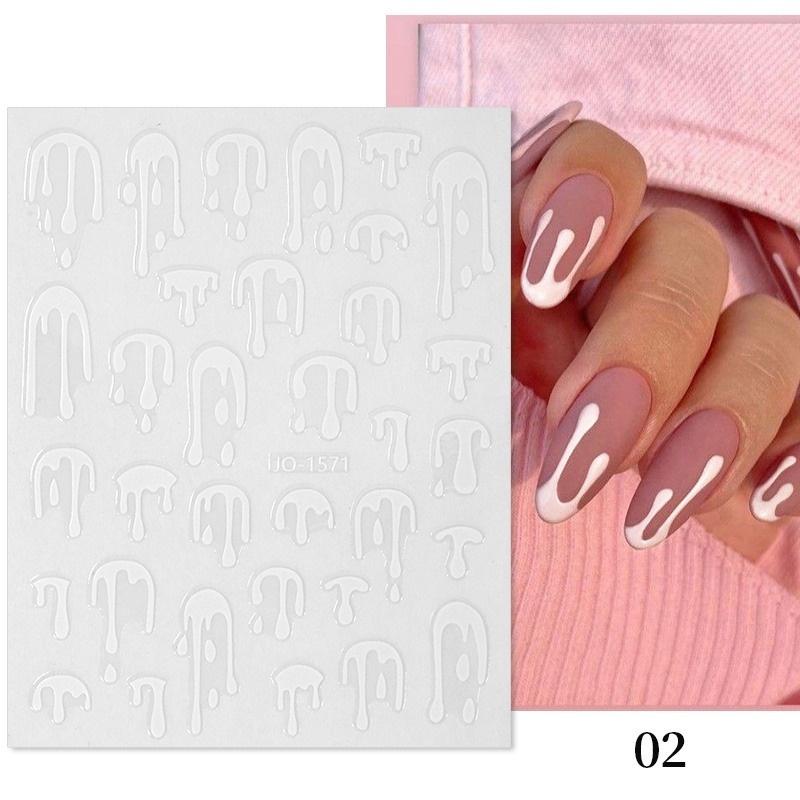 1 шт. 3D капли воды лазерная флуоресценция наклейки для ногтей наклейки для ногтей маникюр украшения YSL