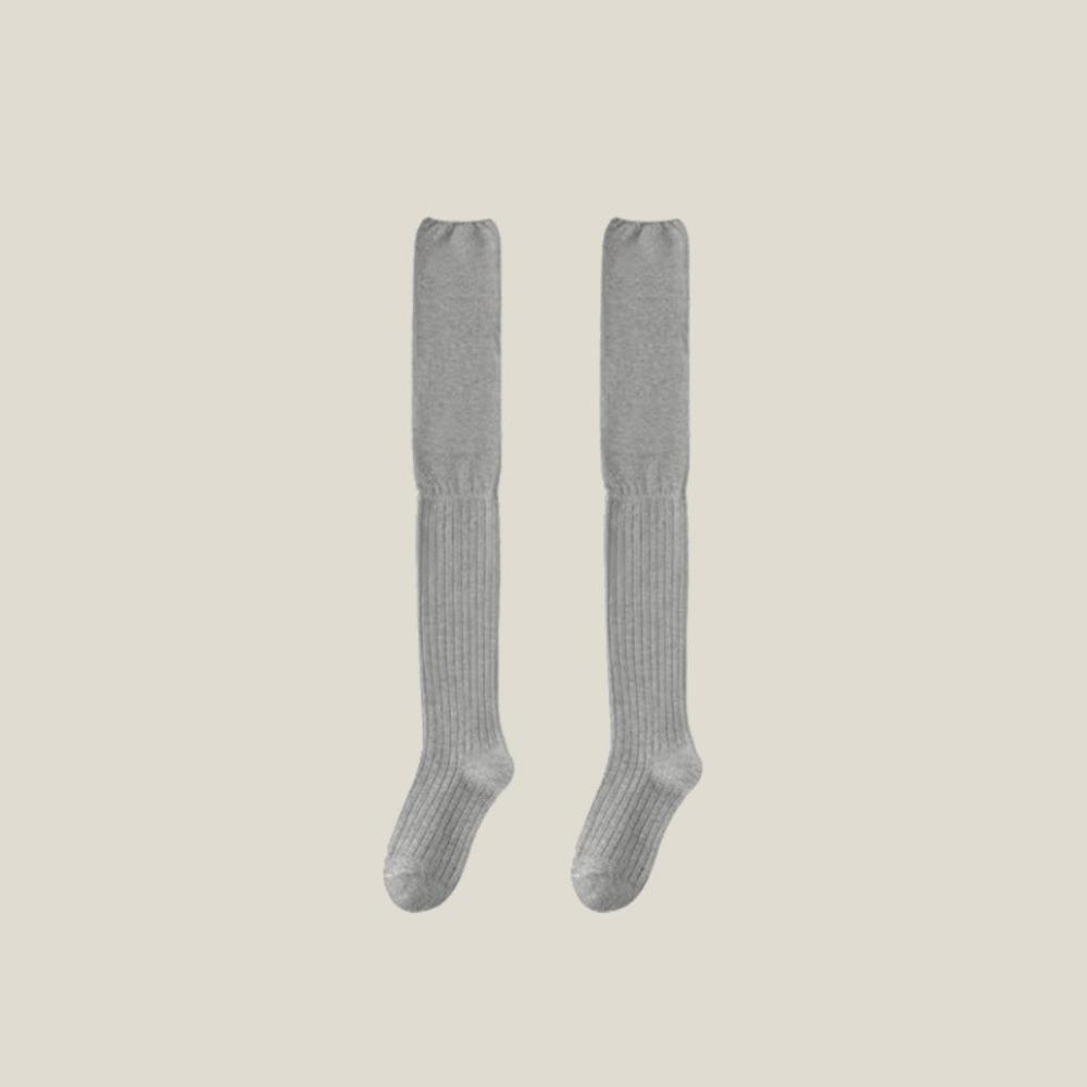 Сохраняющие тепло гольфы до колена однотонные гольфы выше колена модные грелки для ног осень зима