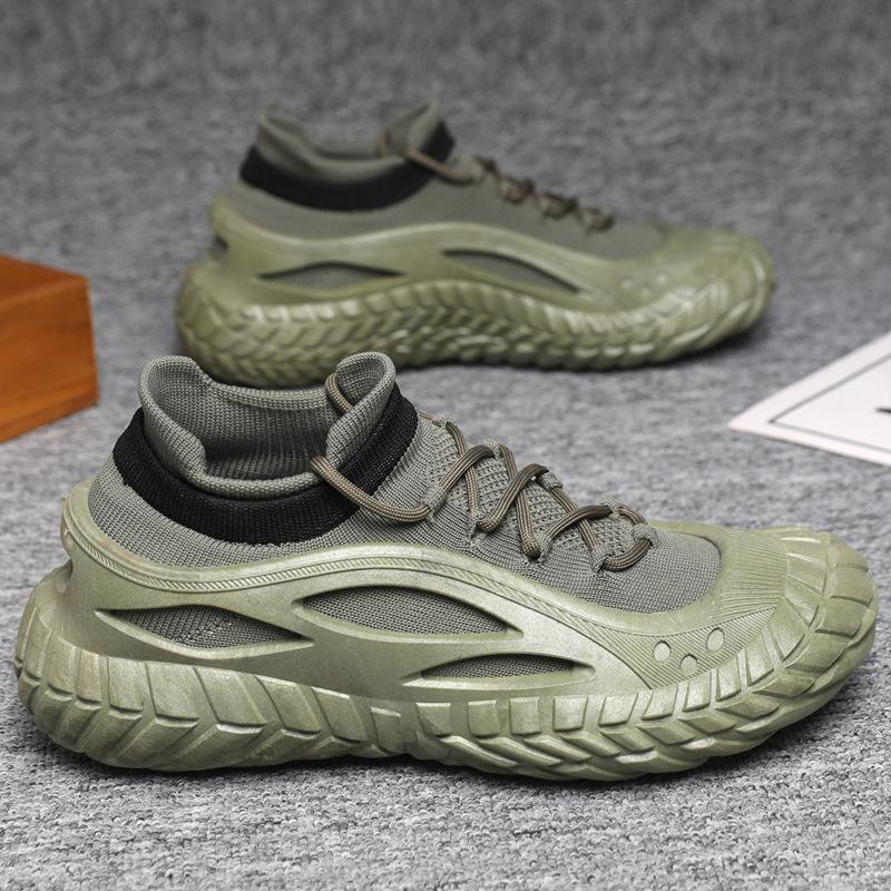 Летающая плетеная мужская обувь весна и лето новая модная универсальная спортивная повседневная обувь ленивая обувь