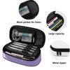 Pencil Pouch Printed Strong Polyester Fabric Zipper Closure with Main Compartment Mesh Pocket and Pen Slots for Boys Girls