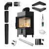 Fireplace Insert KRATKI LUCY Right 12kW Ø200 Pipe Luft Set with Closing