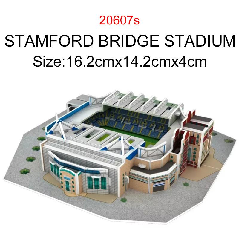 1Set Football Field Paper Puzzle Famous Stadiums Mini 3D Model Puzzle Home Decoration Assembly Football Fan Gifts Boys Girls ZYF