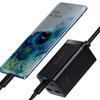 Быстрое настенное зарядное устройство GaN3 Pro 2x USB-C / 2x USB 65 Вт PD QC + USB-C кабель 1м Черный
