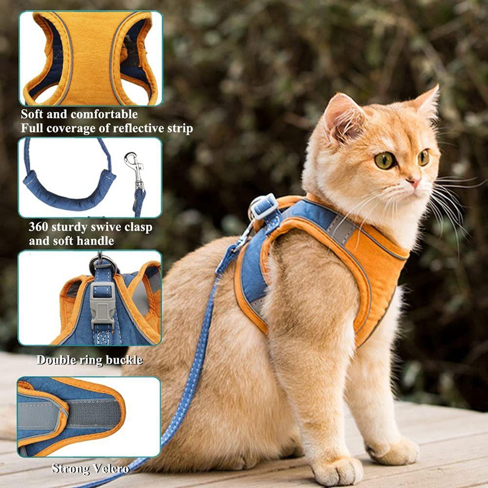 Soft Breathable Vest Harness Dog Leash Cat Harness Pets Vest Cat Accessories Cat Collar