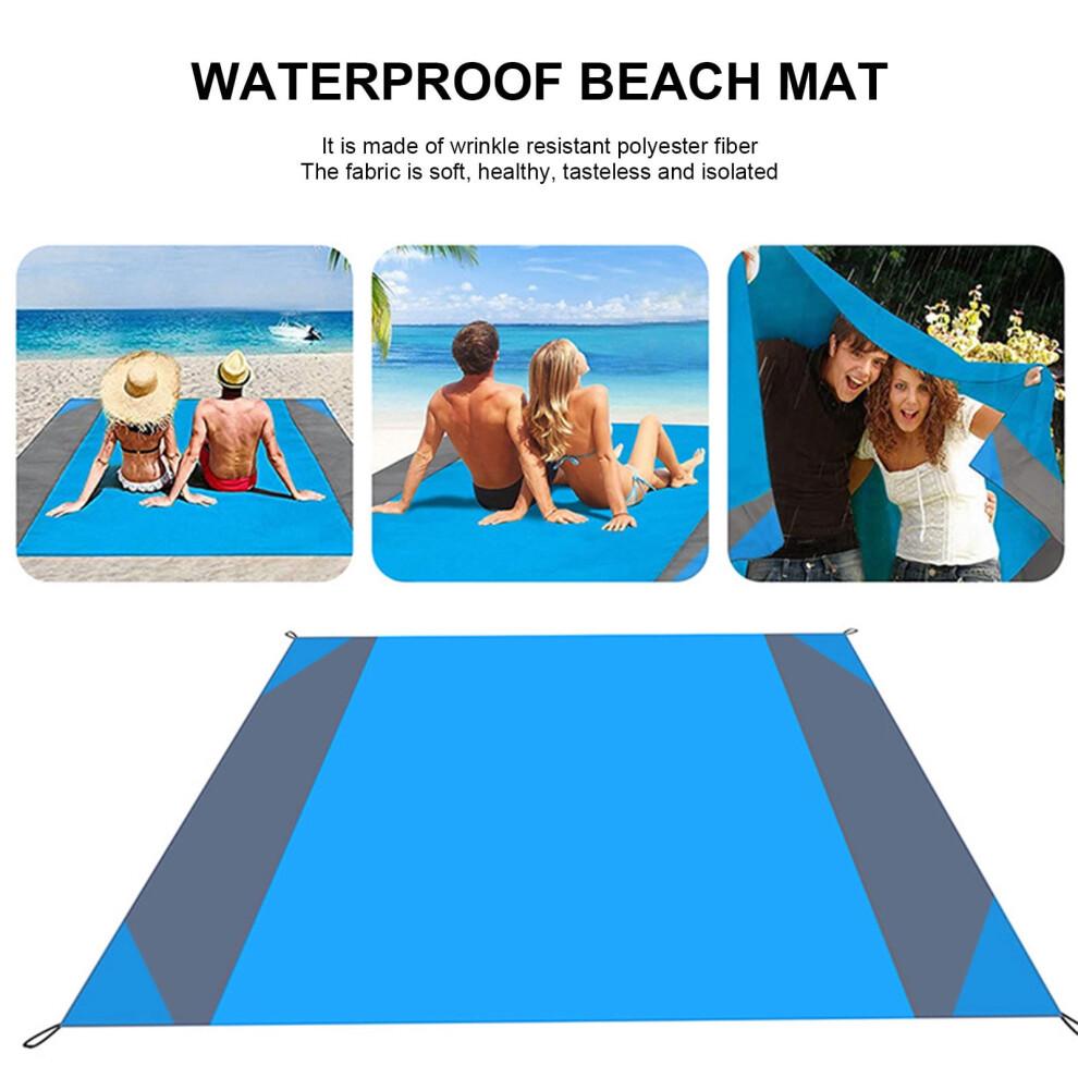maxiaoxia Beach Mat Sand Free Waterproof Beach Blanket Outdoor Beach Mat Picnic Mat Portable Camping Portable Folding Picnic Beach Mat