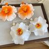 Silver Needle Simulated Flower Drop Earrings Zinc Zinc Alloy Lafite Grass Earrings Flower Earrings  Women