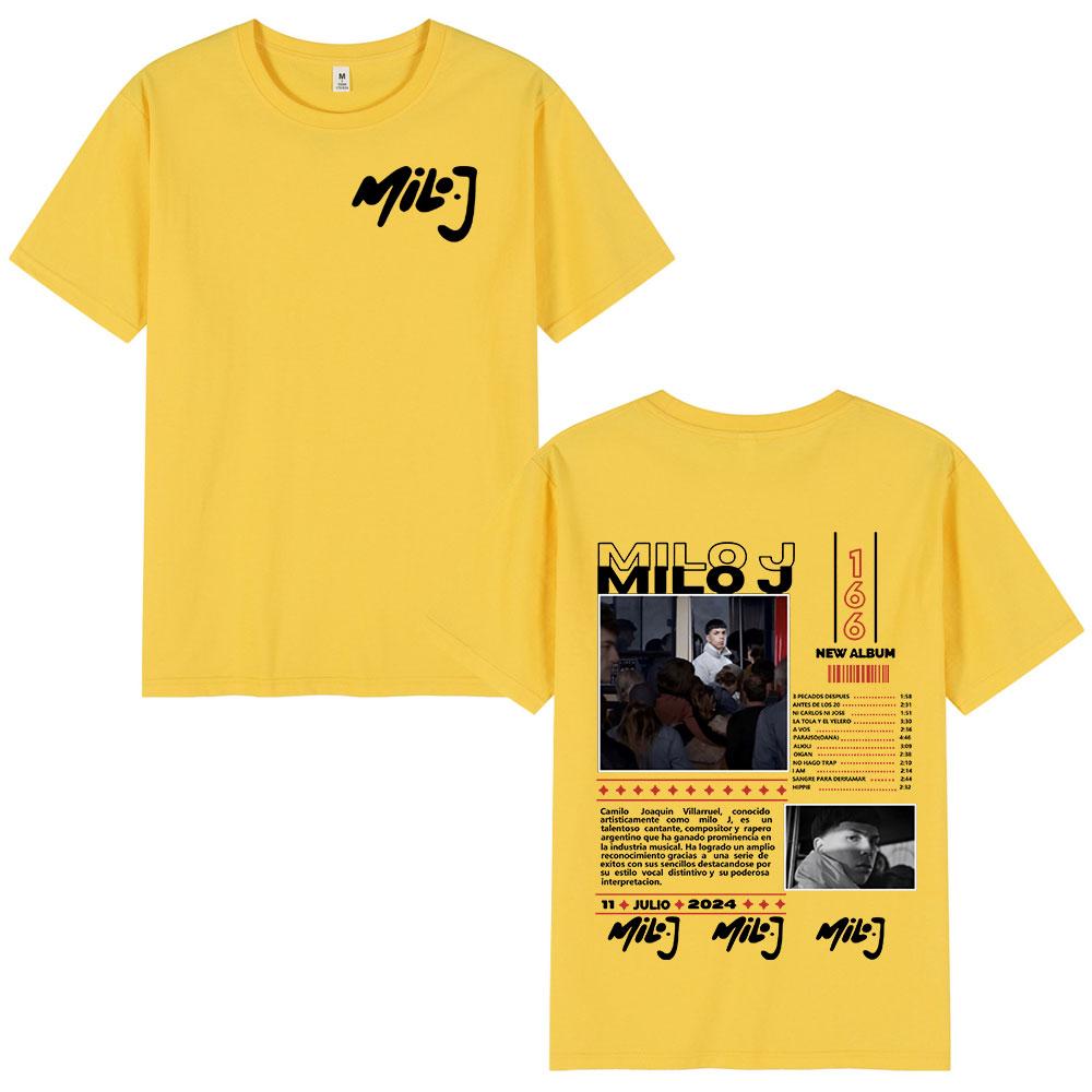 Rapper Milo J 166 Album Merch T Shirt Men Women Clothing Fashion Hip Hop T-shirt Cotton Casual Oversized Short Sleeve T-shirts