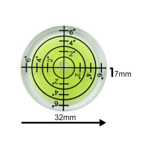 Портативный мини-духовой уровень 32x7 мм, круглый пузырьковый инструмент для выравнивания дизайна «яблочко»