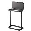 Yamazaki Luce Garbage Bag Holder, Slim, Black, Approx. W26 x D14.5 x H38 cm (approx. H50.5 cm with lid open), Easy to Remove Garbage Bags, Item Number