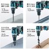 Makita DF484DRGX Аккумуляторная дрель-шуруповерт 18В, Синяя, 6.0 Ач