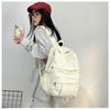 Solid Color Retro Backpack - Large Capacity, Casual Mori Girl Style for College Students and Fashionable Women