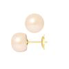 Серьги - - Натуральный пресноводный жемчуг 9-10 мм - Желтое золото - Гарантия 2 года