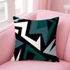 Geometric Graffiti Pillow Art Decor Cushion Cover Pillowcase Short Plush Invisible zipper Room Sofa Cushion Cover