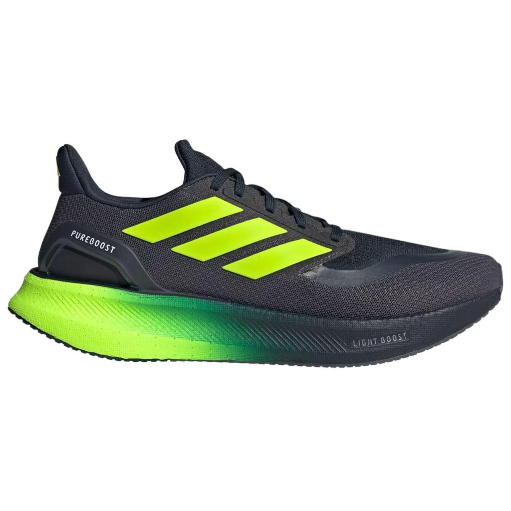 adidas PUREBOOST 5 Нескользящие Устойчивые к истиранию Низкие Повседневные Беговые кроссовки Мужские Черно-зеленые JH6446