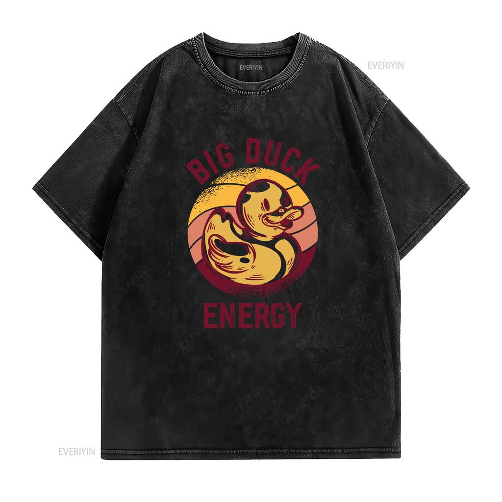 Big Duck Energy Rubber T Shirt vintage Washed streetwear Stylish Slightly Top For Everyday Wear Unisex fashion Casual