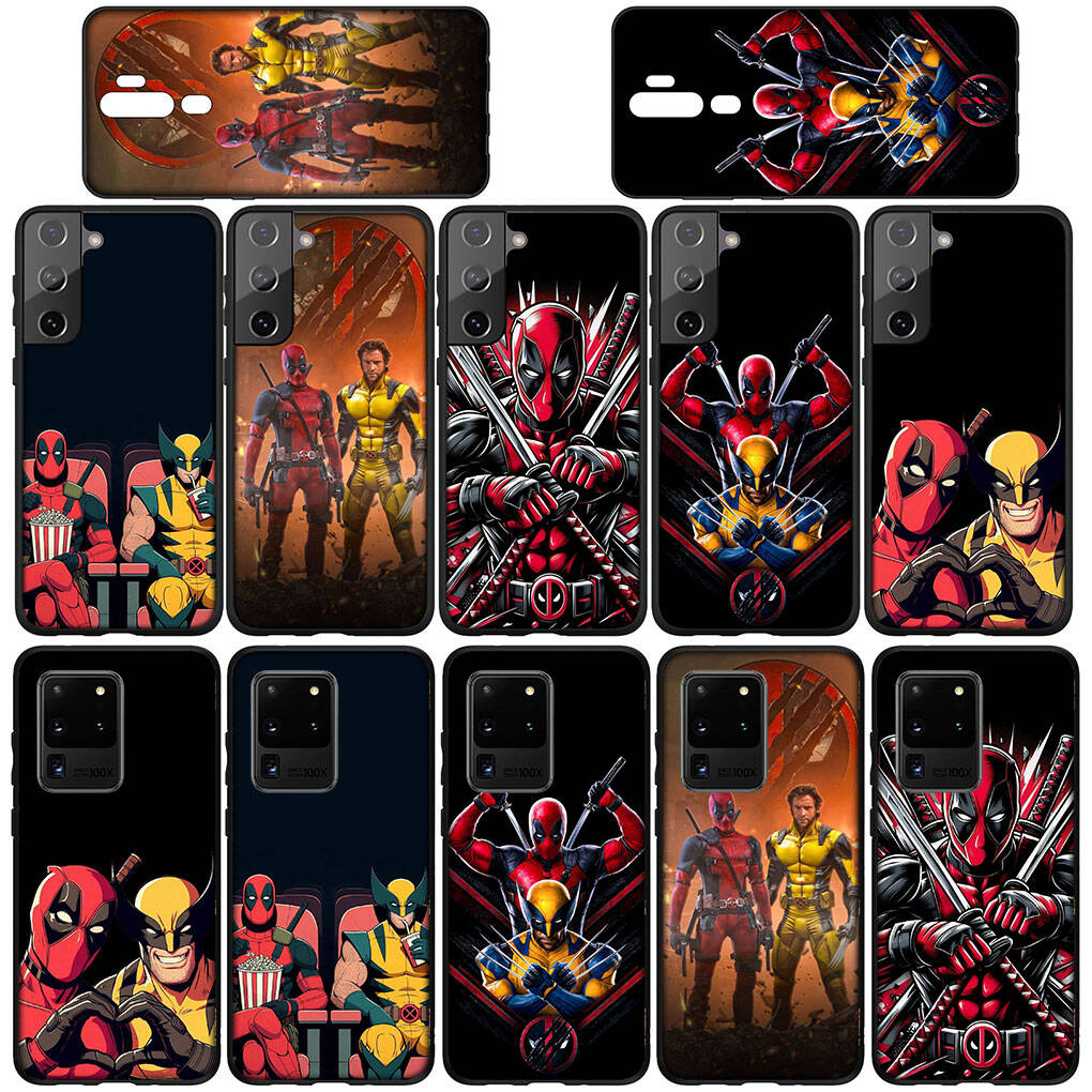 Чехол для телефона Samsung Galaxy S25 S23 S22 S24 Ultra FE A05 A06 A15 A16 A36 A37 A35 A54 A55 A56 A57 A25 A26 A53 Marvel Дэдпул Комиксы Росомаха Обложка