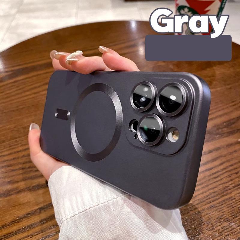 Роскошный беспроводной магнитный матовый чехол для телефона Magsafe Case IPhone 15 14 13 12 11 Pro Max Plus XS X 8K Стеклянная полная защита объектива камеры