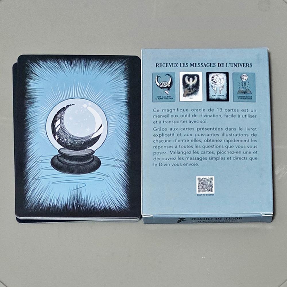 Crystal Ball Oracle Cards - 13 Card Divination 10.4*7.3cm, French Edition Le Petit Oracle De La Boule De Cristal
