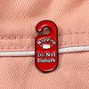 "Napping Do No Disturb" Interesting Letter Brooch Cartoon Hotel Door Handle Badge Accessories
