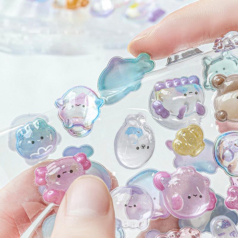 Kawaii мультфильм стерео наклейка для журнала скрапбукинг милые животные телефон гитара наклейка Diy Декор наклейки для ногтей школьные принадлежности