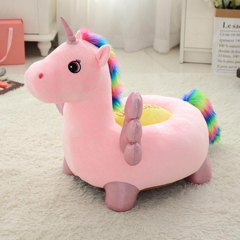 Unicorn Children'S Sofa Plush Toy Doll Doll Seat Cushion Lazy Animal Sofa Birthday Gift Girl