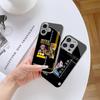 Чехол для телефона N124 Anime Demon Slayer для iPhone 16 15 Pro Max Samsung S24 S23 A54 A35 Xiaomi Redmi Note 13 Pro Huawei Plated Frame Tempered Glass Cover
