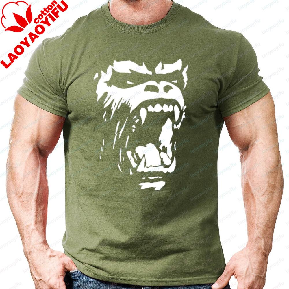 Футболка Gorilla Roar Gym Fit Унисекс Одежда для зала Тренировка Тренировка Бодибилдинг Топ Упражнение Здоровье Фитнес Жим Приседание Подъем Подарок