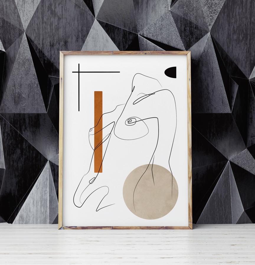 Постер портрет в стиле бохо тело