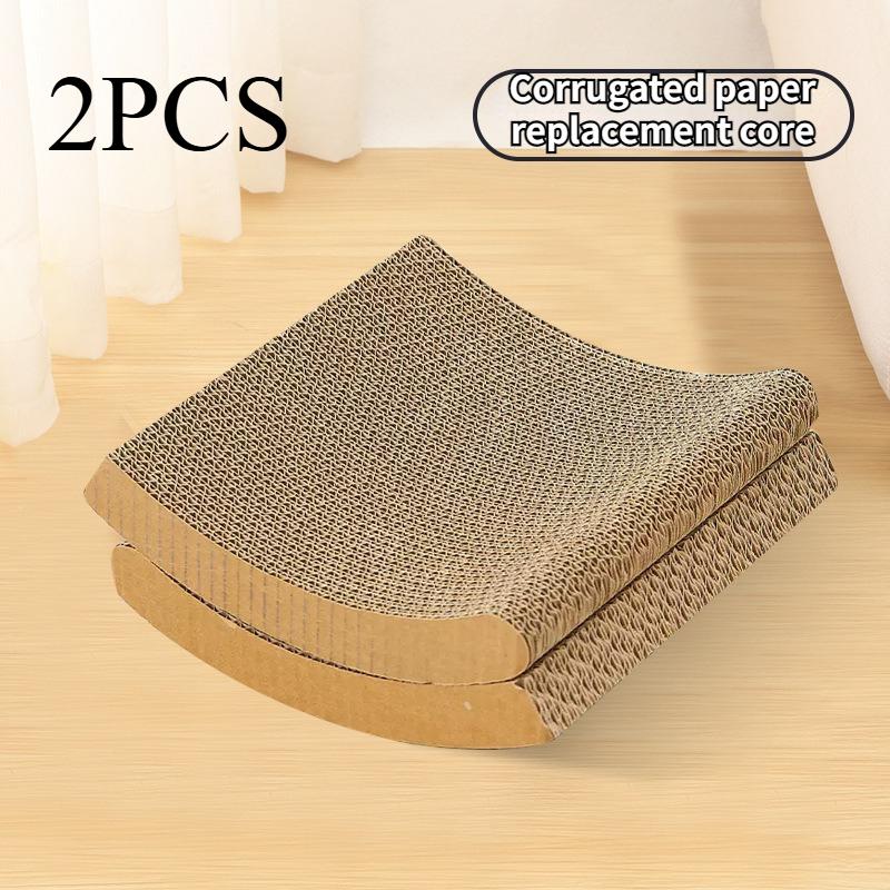 Moon Shape Wear-resistant, Non-dissipative Corrugated Cardboard Cat Scratch Board, Cat Nest, Cat Sofa, Multi-function Cat Toys