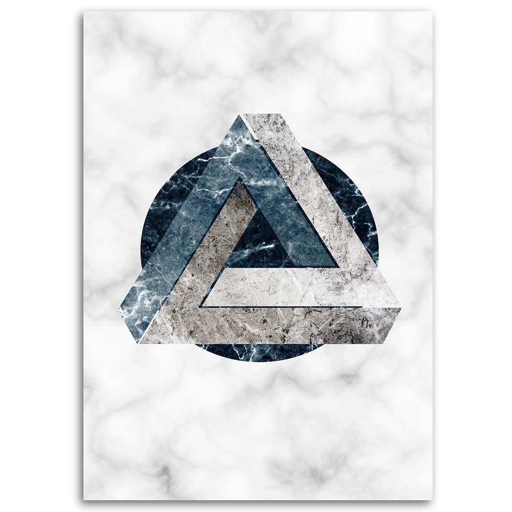 Холст печать Абстрактный Мраморный Серый