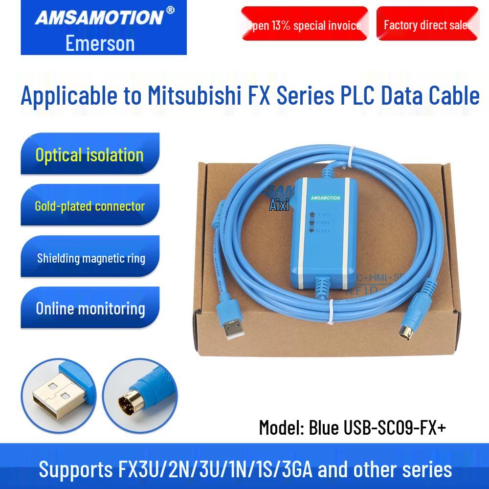 USB-SC09-FX Кабель программирования ПЛК Mitsubishi для FX1N, FX2N, FX1S, 3U Связь.