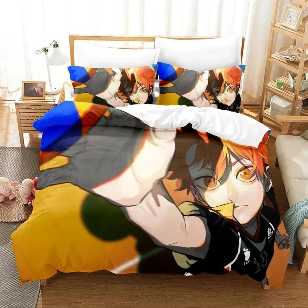 3D-принт Haikyu Anime Комплект постельного белья для мальчиков и девочек Twin Queen King Size Пододеяльник Наволочка Кровать для мальчиков Взрослый Домашний текстиль