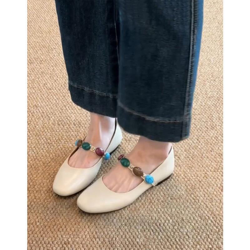 Мягкая овчина~ Натуральная кожа на плоской подошве черные туфли-лодочки с перемычкой в стиле французского ретро на среднем каблуке женские маленькие кожаные туфли