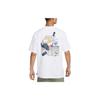 Nike Футболка с коротким рукавом Sb Graphic Print Skateboard, мужская, белая FJ1136-100