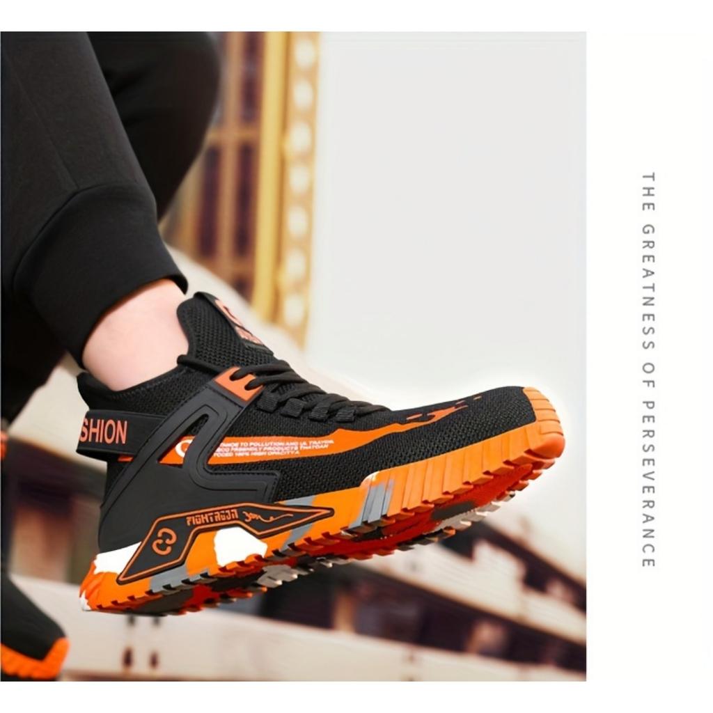 Мужская и женская модная защитная рабочая обувь, противоударный, удобный, дышащий тканевый верх, повседневная защита носка из стали на все времена года