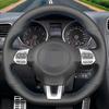 For Volkswagen Golf 6 GTI MK6 VW Polo GTI Scirocco R Passat CC R-Line 2010 Car Steering Wheel Cover Black Artificial Leather